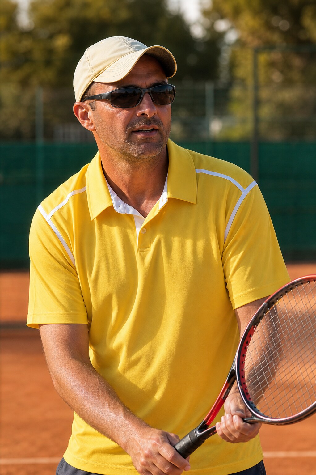 Nicolas Kientzy pendant un cours particulier de tennis